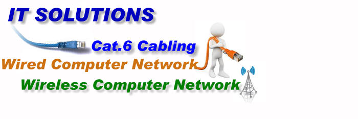 IT SOLUTIONS Wired Computer Network Cat.6 Cabling Wireless Computer Network